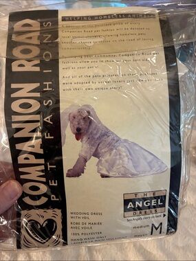 White Satin Dog Dress with Rhinestone Accent